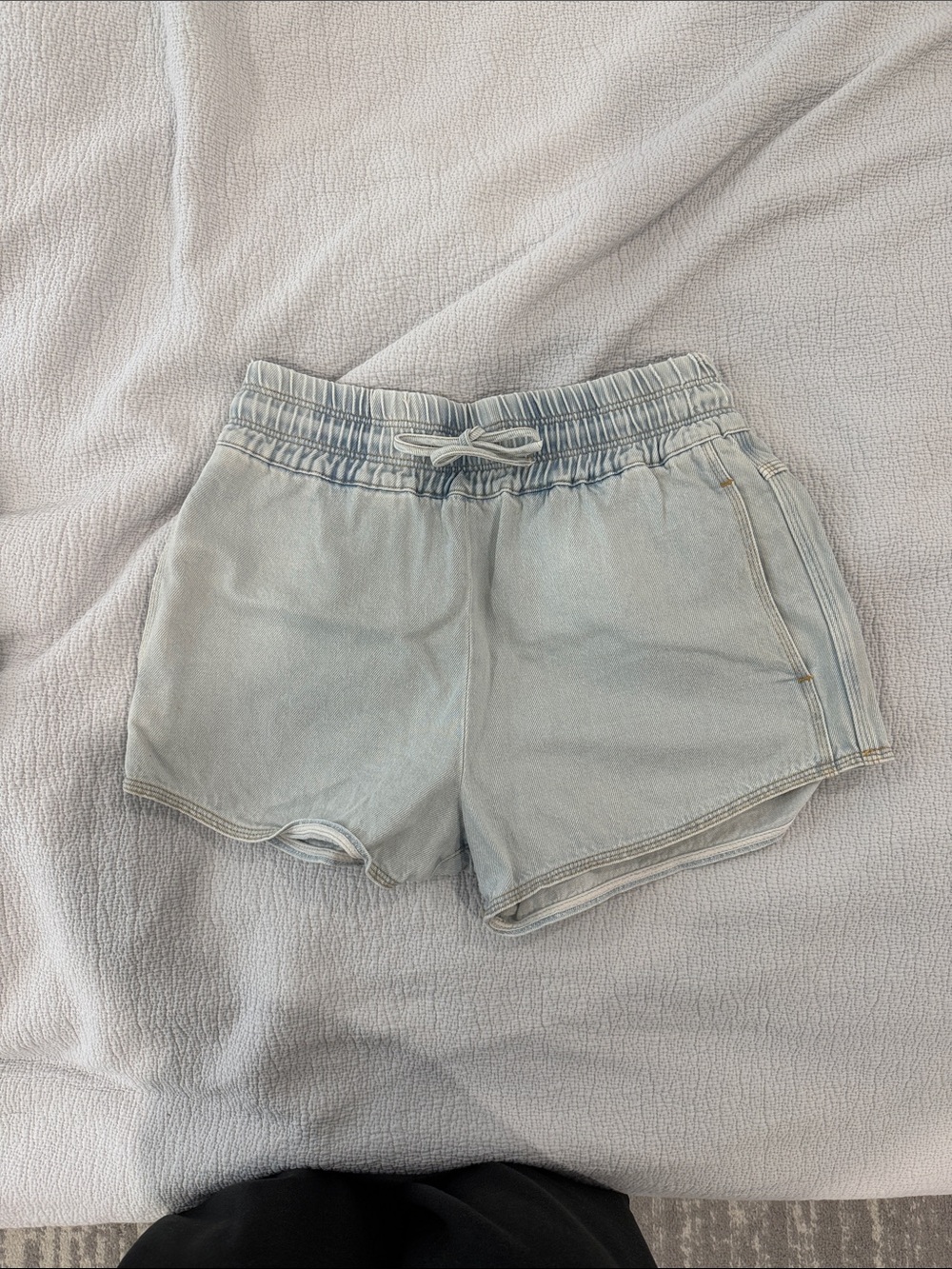Iro Light Blue Women's Drawstring Denim Shorts